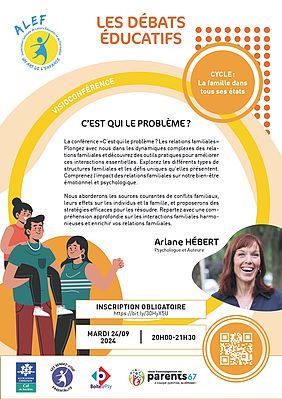 Visioconférence le 24 septembre à 20h sur le thème des relations familiales